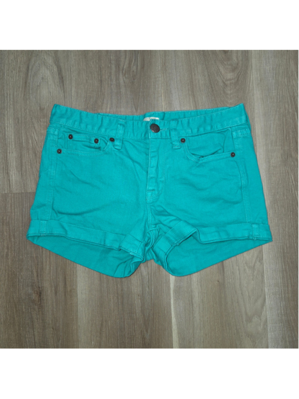 J.Crew Women's Stretch Denim Shorts Teal Size 2